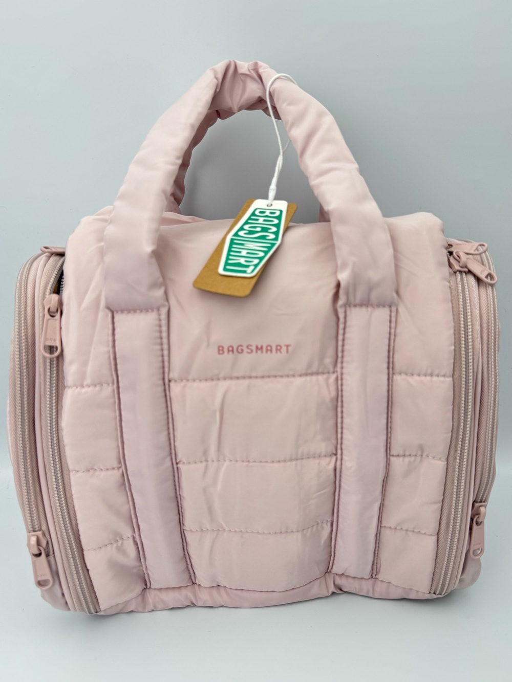 BAGSMART Travel Makeup Organizer Toiletry Bag Hanging Cosmetic Case NWT Pink